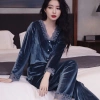Bộ đồ ngủ dài tay nhung ấm áp, thời trang thu đông cho nữ - Giá ưu đãi 443.945 VND 3