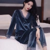 Bộ đồ ngủ dài tay nhung ấm áp, thời trang thu đông cho nữ - Giá ưu đãi 443.945 VND 9