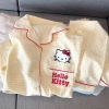 Bộ Đồ Ngủ Dài Tay Nữ Ô Vàng Hello Kitty - Cotton Mây Nhẹ, Bánh Bèo, Giá 155k 4