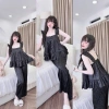 Bộ đồ ngủ gấm in hoa cánh thiên 40-65kg - Siêu mềm, giảm giá 175k 3