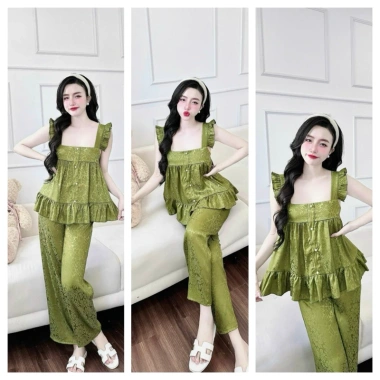 Bộ đồ ngủ gấm in hoa cánh thiên 40-65kg - Siêu mềm, giảm giá 175k 6