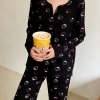 Bộ đồ ngủ Hello Kitty cotton gân xuân thu 2 mảnh in hình đáng yêu, thoải mái, giá ưu đãi 147k 2