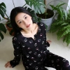 Bộ đồ ngủ Hello Kitty cotton gân xuân thu 2 mảnh in hình đáng yêu, thoải mái, giá ưu đãi 147k 3