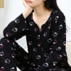 Bộ đồ ngủ Hello Kitty cotton gân xuân thu 2 mảnh in hình đáng yêu, thoải mái, giá ưu đãi 147k 6