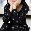 Bộ đồ ngủ Hello Kitty cotton gân xuân thu 2 mảnh in hình đáng yêu, thoải mái, giá ưu đãi 147k 7