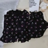 Bộ đồ ngủ Hello Kitty cotton gân xuân thu 2 mảnh in hình đáng yêu, thoải mái, giá ưu đãi 147k 8