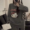 Bộ đồ ngủ Hello Kitty dài tay, quần dài rộng nữ mùa thu đông - Giá chỉ 97.420đ