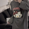 Bộ đồ ngủ Hello Kitty dài tay, quần dài rộng nữ mùa thu đông - Giá chỉ 97.420đ 2