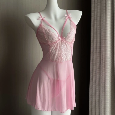 Bộ Đồ Ngủ Ice Silk Sling Ren Nữ - Váy Ngủ Loungewear Chất Lượng Cao, Giá Ưu Đãi