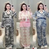 Bộ đồ ngủ JUSOKA pijama nữ dài tay LT25 Lụa Latin 3D Cao cấp thoải mái sang trọng giá chỉ 199.500 VND 3