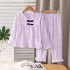 Bộ đồ ngủ Kawaii cổ vuông dài tay bé 12‑13 tuổi, giảm số lượng lớn, Poly‑cotton 173k 7