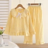 Bộ đồ ngủ Kawaii cổ vuông dài tay bé 12‑13 tuổi, giảm số lượng lớn, Poly‑cotton 173k 10