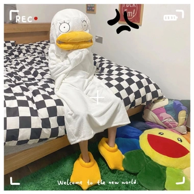 Bộ Đồ Ngủ Linh Vật Vịt COD - Áo Ngủ Con Vịt Dễ Thương, Cosplay, Giá Chỉ 112.000đ