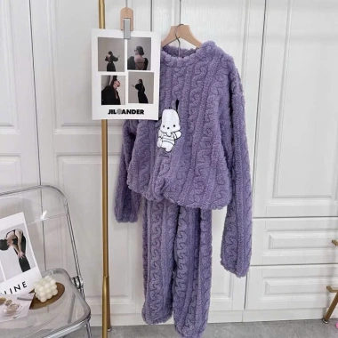 Bộ đồ ngủ lông hình Voi bông nỉ giữ nhiệt bo gấu siêu ấm size 40 (40‑66kg) - Giá chỉ 66.500 VND 10