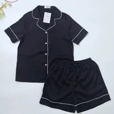 Bộ đồ ngủ lụa cộc tay, quần đùi Latin Pháp màu trơn - Giá ưu đãi 280.800₫ 5