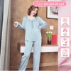 Bộ Đồ Ngủ Lụa Lantin Dài Tay, Pijama Cổ Vuông Ren Tiểu Thư - Giá 161.699₫