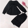 Bộ Đồ Ngủ Lụa Lantin Dài Tay, Pijama Cổ Vuông Ren Tiểu Thư - Giá 161.699₫ 5
