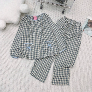 Bộ Đồ Ngủ Mặc Nhà Dài Tay Cổ Tròn Trẻ Trung Hot Hit 2.023 Giá Sốc 139k