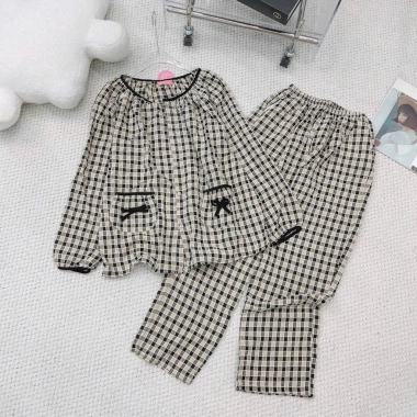 Bộ Đồ Ngủ Mặc Nhà Dài Tay Cổ Tròn Trẻ Trung Hot Hit 2.023 Giá Sốc 139k