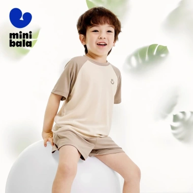 Bộ đồ ngủ Minibala Plant Tencel mùa hè – phong cách mới cho bé trai và bé gái, giảm còn 409k