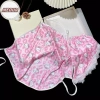 Bộ Đồ Ngủ Mùa Hè - Băng Lụa Hoạt Hình, Dây Ren Eo, Quần Short Thoáng Mát 162.300₫ 4