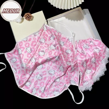 Bộ Đồ Ngủ Mùa Hè - Băng Lụa Hoạt Hình, Dây Ren Eo, Quần Short Thoáng Mát 162.300₫ 4 Bộ Đồ Ngủ Mùa Hè - Băng Lụa Hoạt Hình, Dây Ren Eo, Quần Short Thoáng Mát 162.300₫ 4