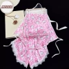 Bộ Đồ Ngủ Mùa Hè - Băng Lụa Hoạt Hình, Dây Ren Eo, Quần Short Thoáng Mát 162.300₫ 6