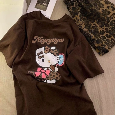 Bộ Đồ Ngủ Ngắn Tay Da Báo Hello Kitty Nữ - Playwear và Loungewear Giá 169.356₫