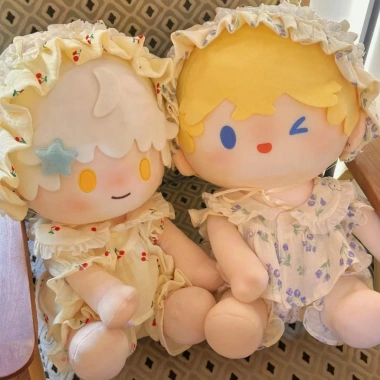 Bộ Đồ Ngủ Nhỏ Anh Đào 40cm Cotton Búp Bê Ichiban - Đồ Ngủ Bé Thỏ Oải Hương