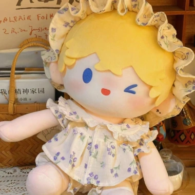 Bộ Đồ Ngủ Nhỏ Anh Đào 40cm Cotton Búp Bê Ichiban - Đồ Ngủ Bé Thỏ Oải Hương