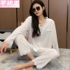 Bộ đồ ngủ nhung kim cương nữ mùa thu đông dài tay kiểu Pháp cổ búp bê - 250.740₫ 7