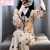 Bộ đồ ngủ nhung kim cương nữ mùa thu đông dài tay kiểu Pháp cổ búp bê - 250.740₫ 9