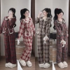 Bộ Đồ Ngủ Nữ Caro Vintage - Pijama Tay Dài Quần Dài, Mặc Nhà Thoải Mái, Giá 269k 4