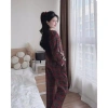 Bộ Đồ Ngủ Nữ Caro Vintage - Pijama Tay Dài Quần Dài, Mặc Nhà Thoải Mái, Giá 269k 7