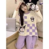 Bộ đồ ngủ nữ dài tay Hàn Quốc - Cotton siêu mềm, ấm áp mùa thu đông, chỉ 99.000₫ 5