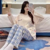 Bộ đồ ngủ nữ dài tay Hàn Quốc - Cotton siêu mềm, ấm áp mùa thu đông, chỉ 99.000₫ 6