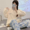 Bộ đồ ngủ nữ dài tay Hàn Quốc - Cotton siêu mềm, ấm áp mùa thu đông, chỉ 99.000₫ 7