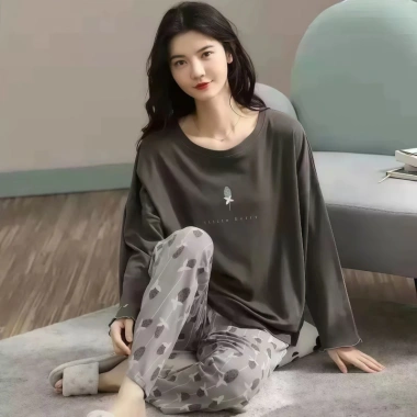 Bộ đồ ngủ nữ dài tay Hàn Quốc - Cotton siêu mềm, ấm áp mùa thu đông, chỉ 99.000₫
