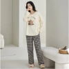 Bộ đồ ngủ nữ dài tay Hàn Quốc - Cotton siêu mềm, ấm áp mùa thu đông, chỉ 99.000₫ 10