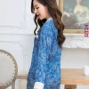 Bộ đồ ngủ nữ dài tay lụa cao cấp hoa cúc - Sang trọng, thanh lịch, giảm giá 6