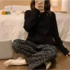 Bộ Đồ Ngủ Nữ Dài Tay Ống Rộng Hàn Quốc - Cạp Cao Tôn Dáng, Vải Mềm Mại, Thời Trang 120k 8