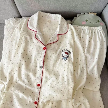 Bộ đồ ngủ nữ dài tay Pijama thời trang ngọt ngào, dễ thương - Giá 158.899 VND 3