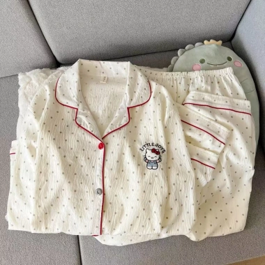 Bộ đồ ngủ nữ dài tay Pijama thời trang ngọt ngào, dễ thương - Giá 158.899 VND 8