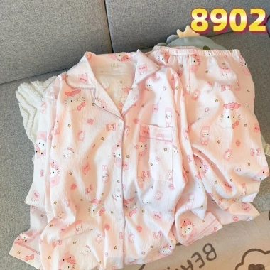 Bộ đồ ngủ nữ dài tay Pijama thời trang ngọt ngào, dễ thương - Giá 158.899 VND 10