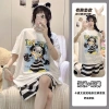 Bộ Đồ Ngủ Nữ Hàn Quốc Có Đệm Ngực Tay Ngắn/Tay Dài 4 Mùa, Thoải Mái Mặc Nhà Đi Chơi 10