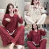 Bộ Đồ Ngủ Nữ JUSOKA Pijama Cổ Sen Vạt Ren Trắng Đũi Hàn Siêu Xinh DU04 Giá 184k