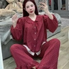 Bộ Đồ Ngủ Nữ JUSOKA Pijama Cổ Sen Vạt Ren Trắng Đũi Hàn Siêu Xinh DU04 Giá 184k 5