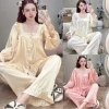 Bộ Đồ Ngủ Nữ JUSOKA Pijama Lụa Gấm Xước Dáng Tiểu Thư – Thoải Mái, 158.999đ