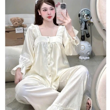 Bộ Đồ Ngủ Nữ JUSOKA Pijama Lụa Gấm Xước Dáng Tiểu Thư – Thoải Mái, 158.999đ 7 Bộ Đồ Ngủ Nữ JUSOKA Pijama Lụa Gấm Xước Dáng Tiểu Thư – Thoải Mái, 158.999đ 7
