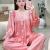 Bộ Đồ Ngủ Nữ JUSOKA Pijama Lụa Gấm Xước Dáng Tiểu Thư – Thoải Mái, 158.999đ 10